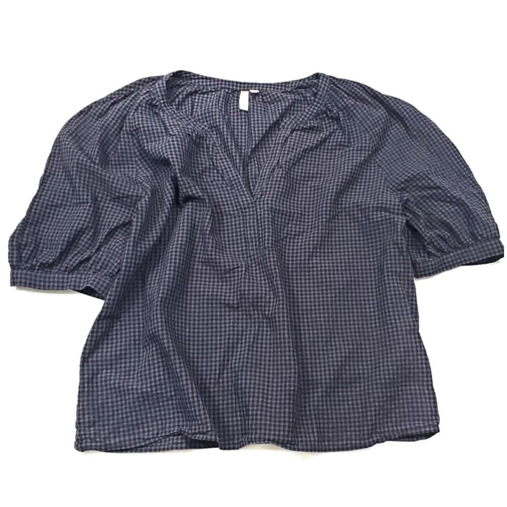 Treasure & Bond Short Sleeve Plaid Tunic Large